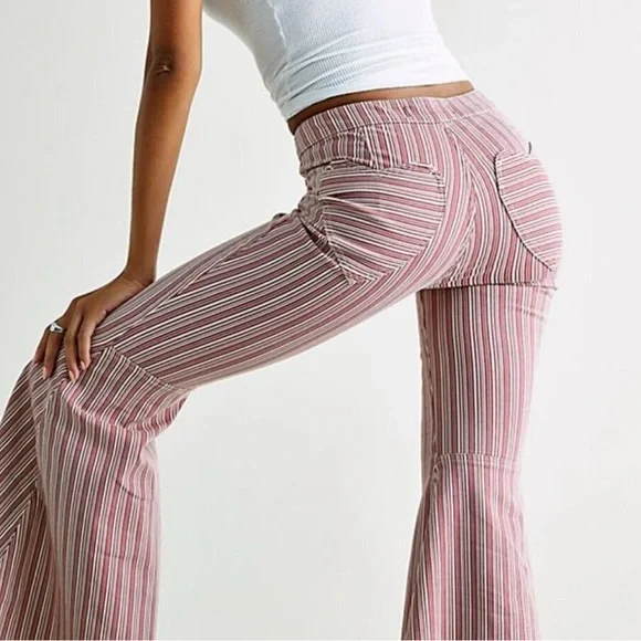 We The Free Red and White Striped Pants - Picture 3 of 5